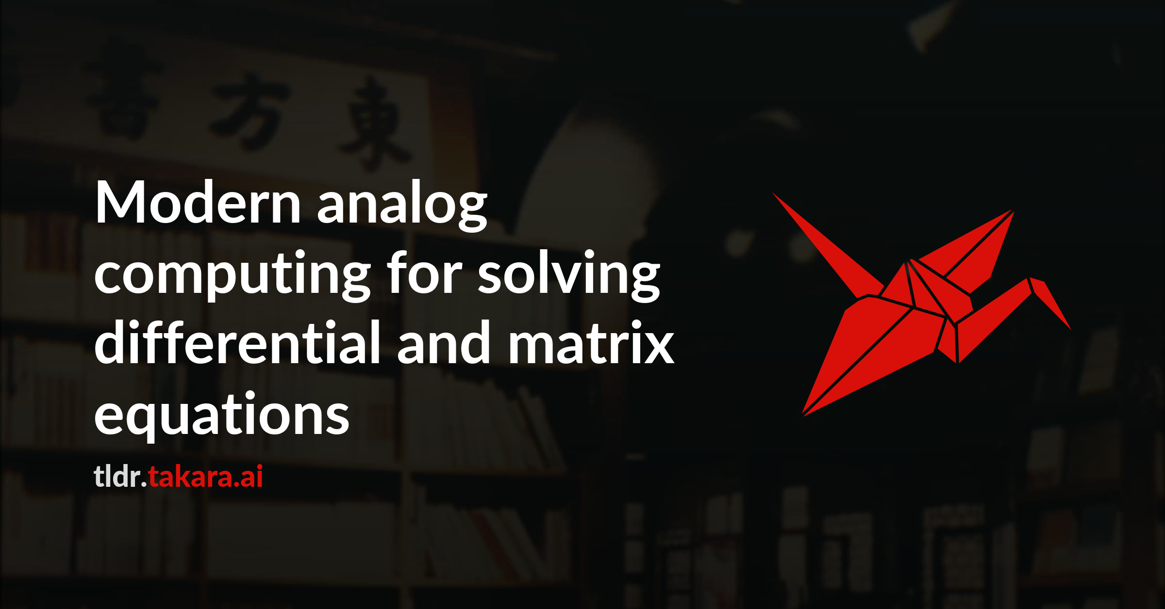 Modern analog computing for solving differential and matrix equations