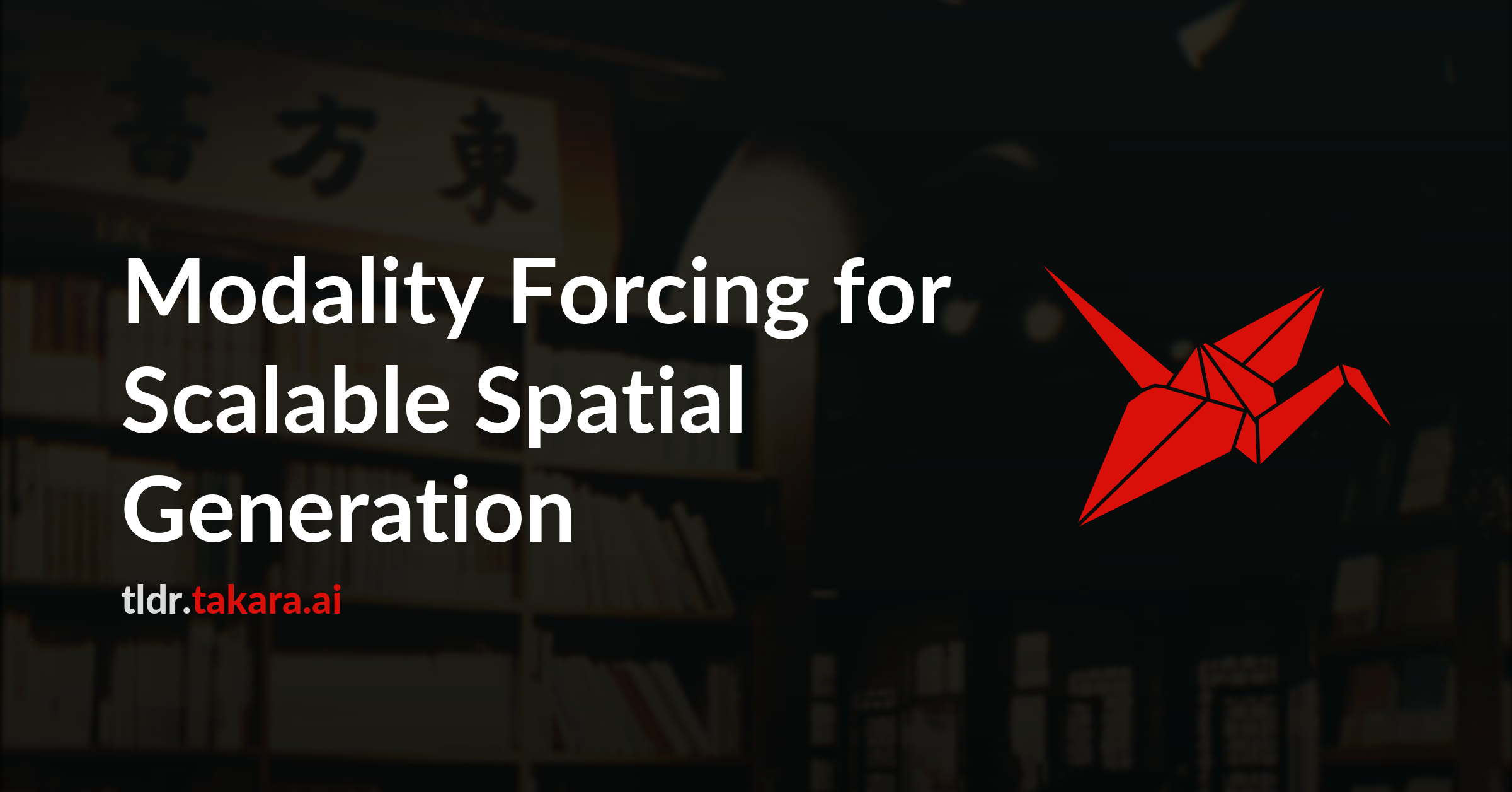 Modality Forcing for Scalable Spatial Generation