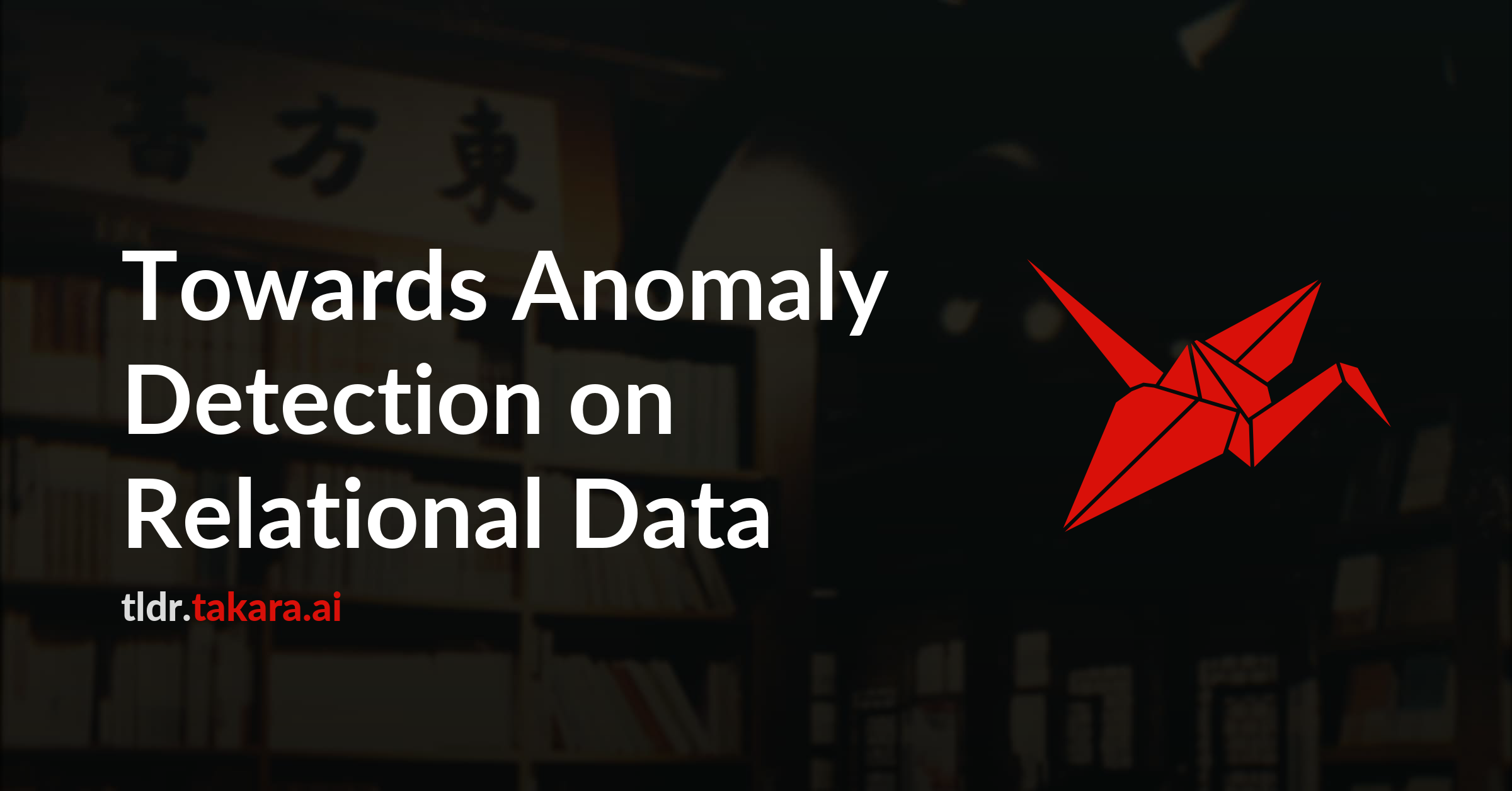 Towards Anomaly Detection on Relational Data