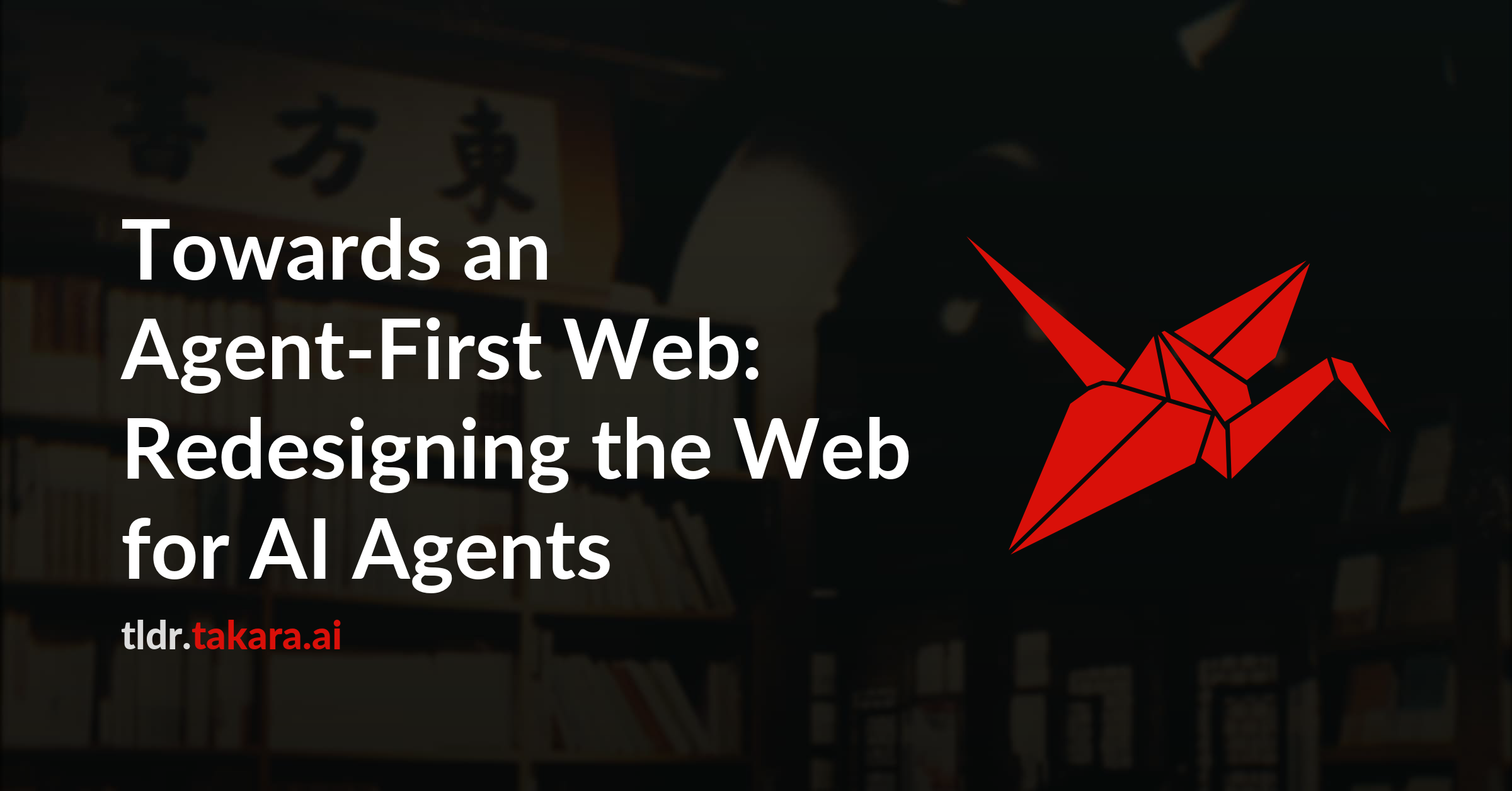 Towards an Agent-First Web: Redesigning the Web for AI Agents