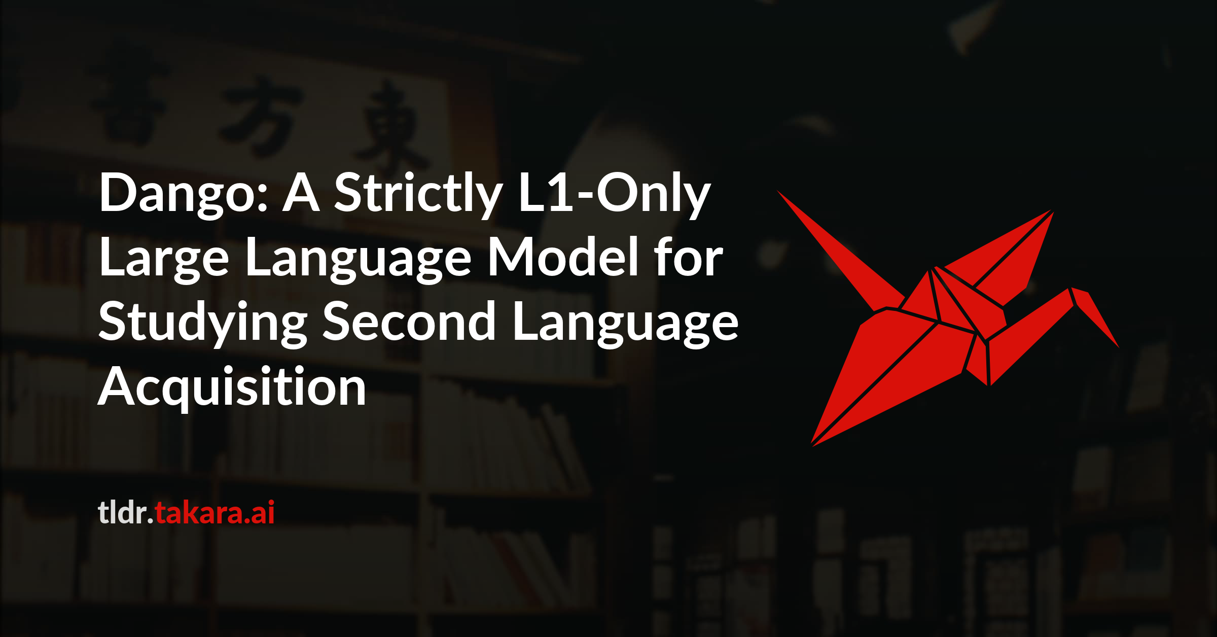 Dango: A Strictly L1-Only Large Language Model for Studying Second Language Acquisition