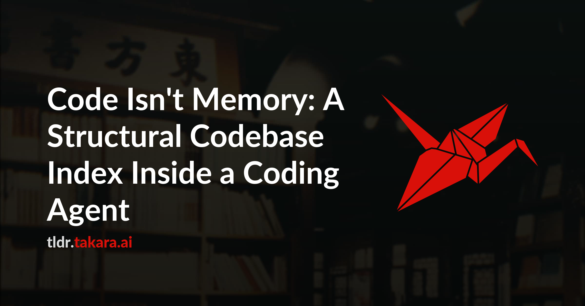 Code Isn't Memory: A Structural Codebase Index Inside a Coding Agent