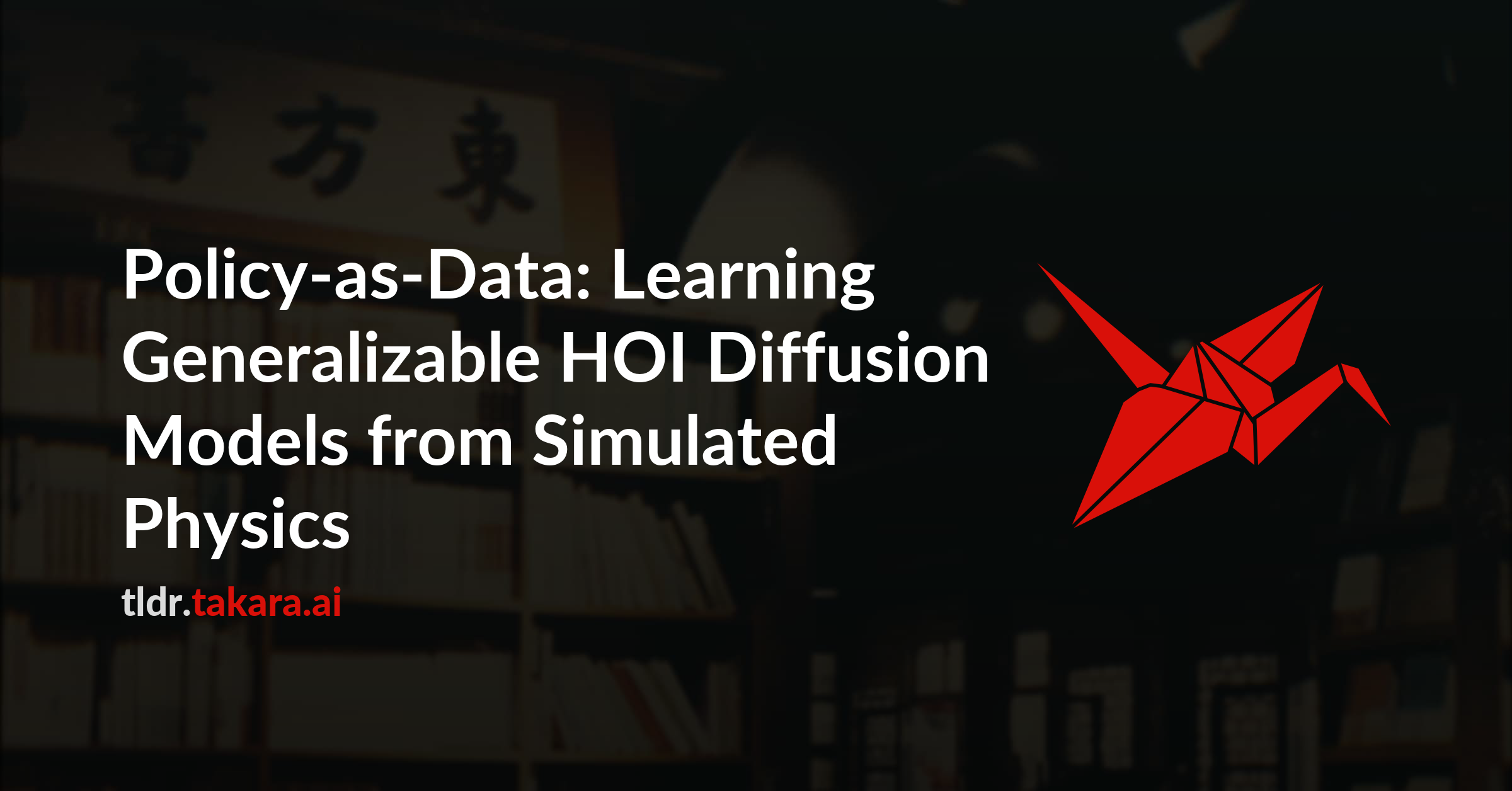 Policy-as-Data: Learning Generalizable HOI Diffusion Models from Simulated Physics