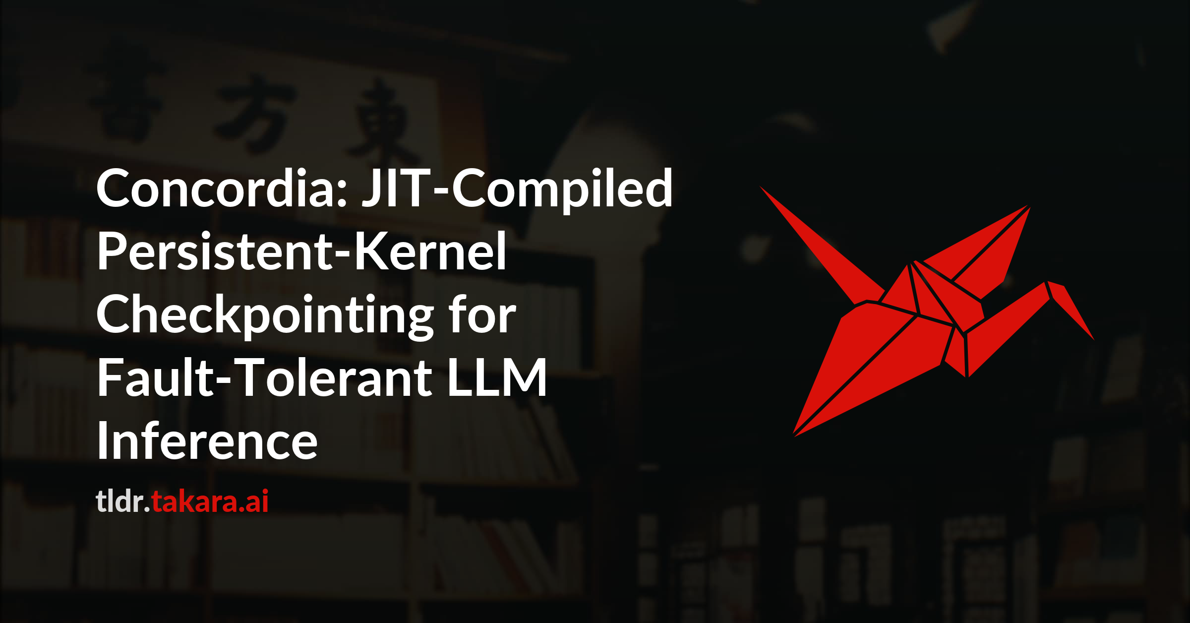 Concordia: JIT-Compiled Persistent-Kernel Checkpointing for Fault-Tolerant LLM Inference
