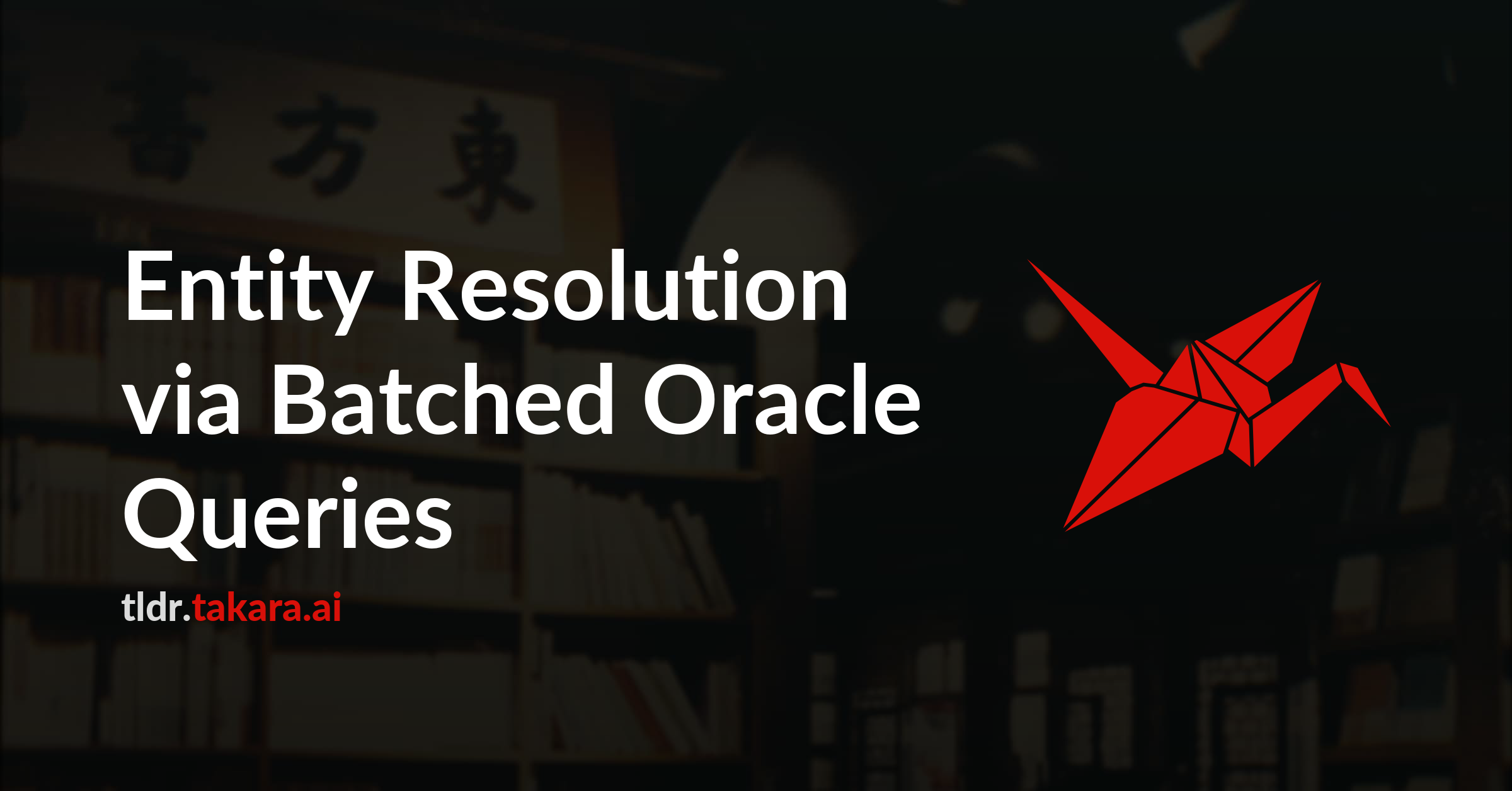 Entity Resolution via Batched Oracle Queries
