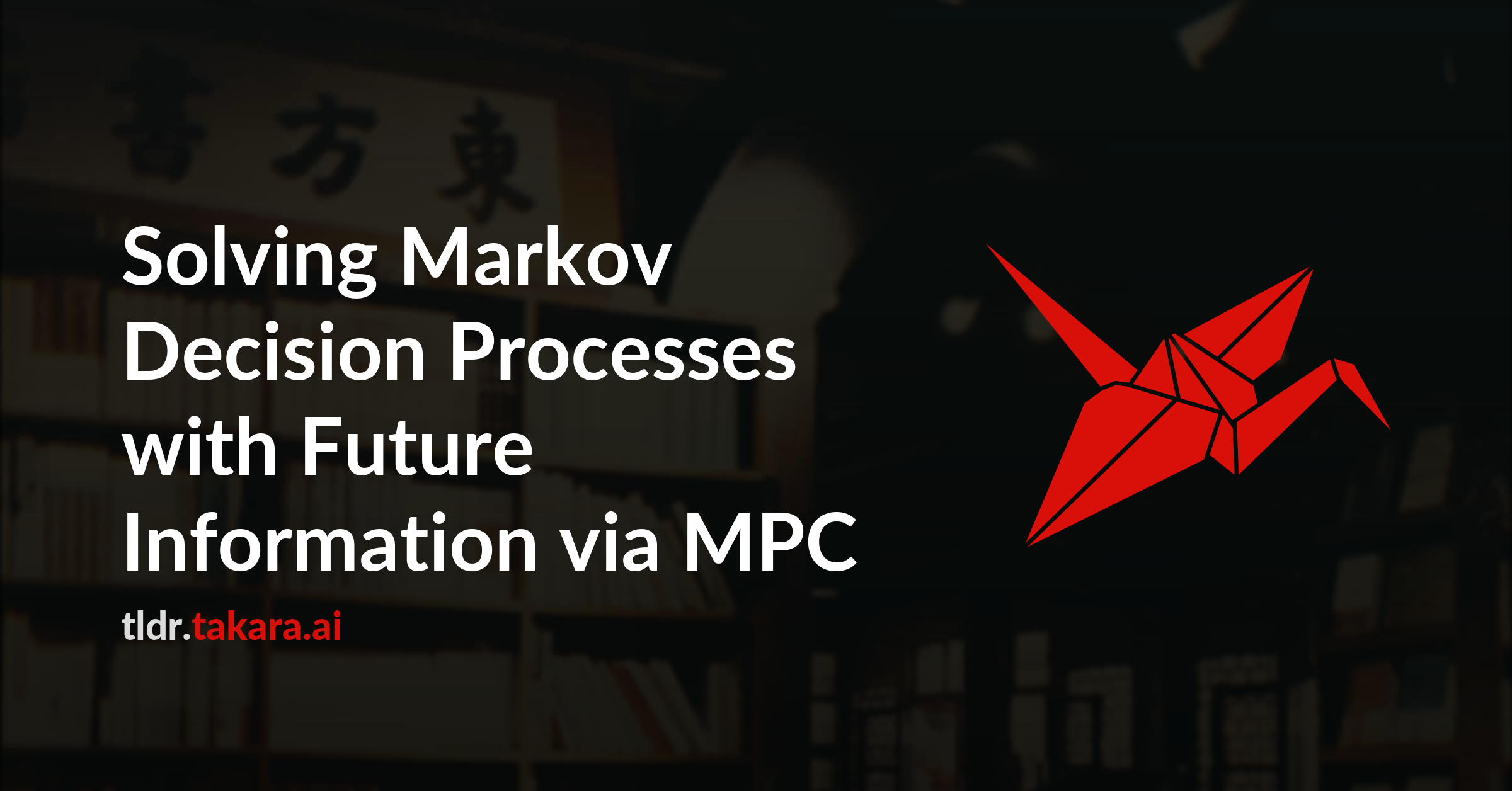 Solving Markov Decision Processes with Future Information via MPC