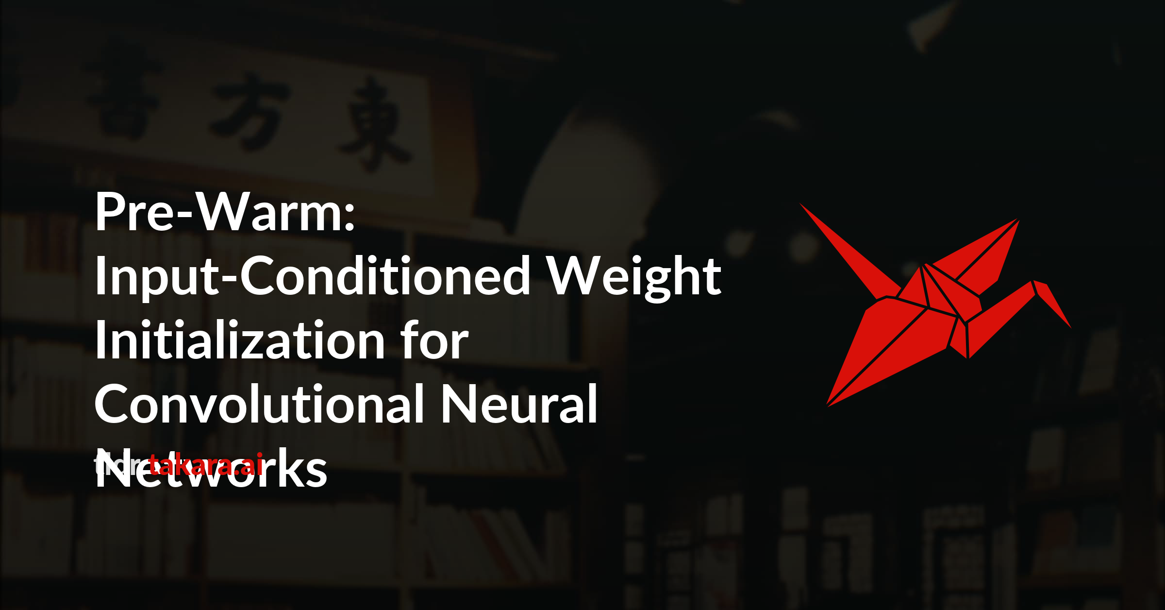 Pre-Warm: Input-Conditioned Weight Initialization for Convolutional Neural Networks
