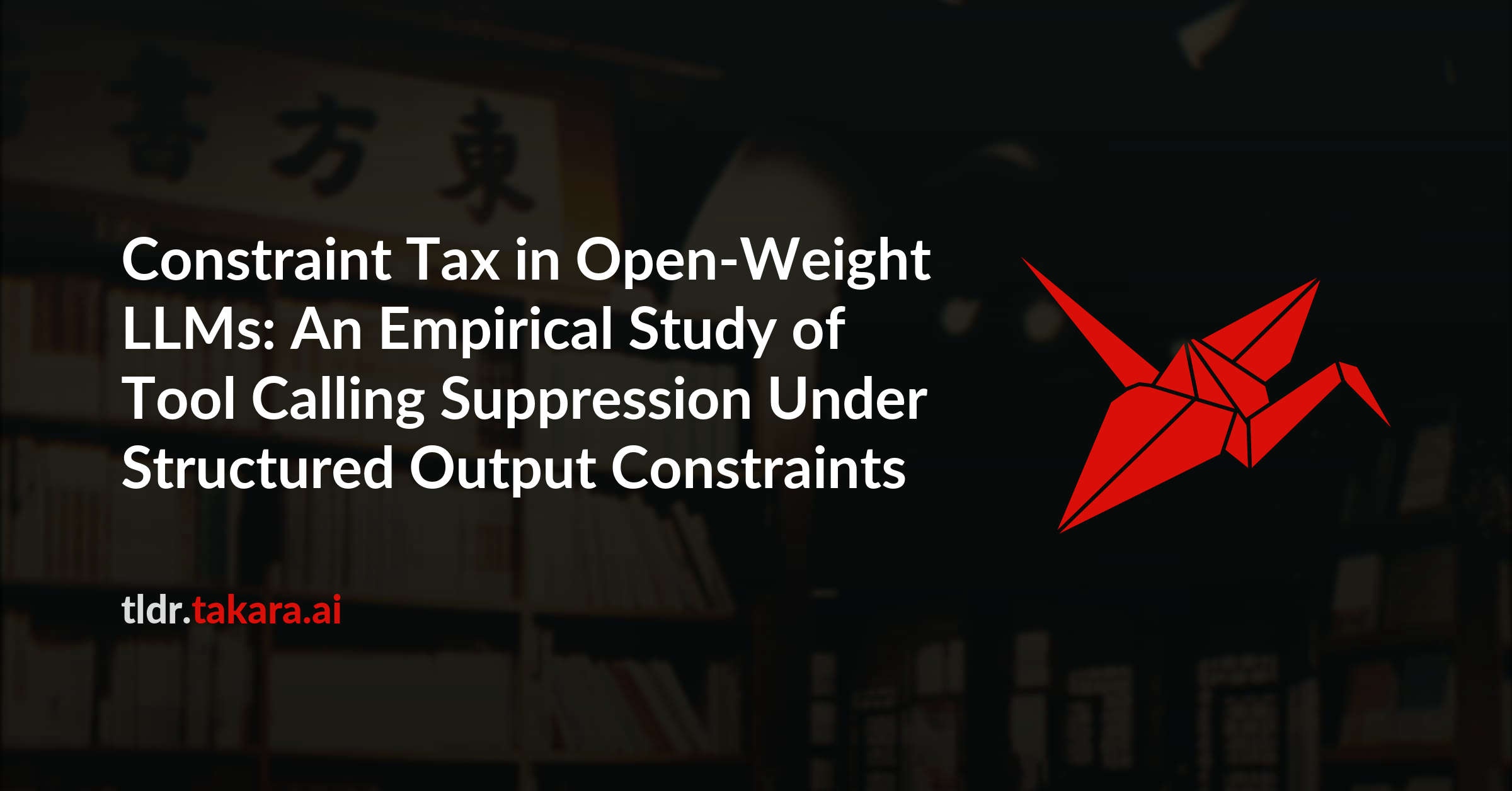 Constraint Tax in Open-Weight LLMs: An Empirical Study of Tool Calling Suppression Under Structured Output Constraints
