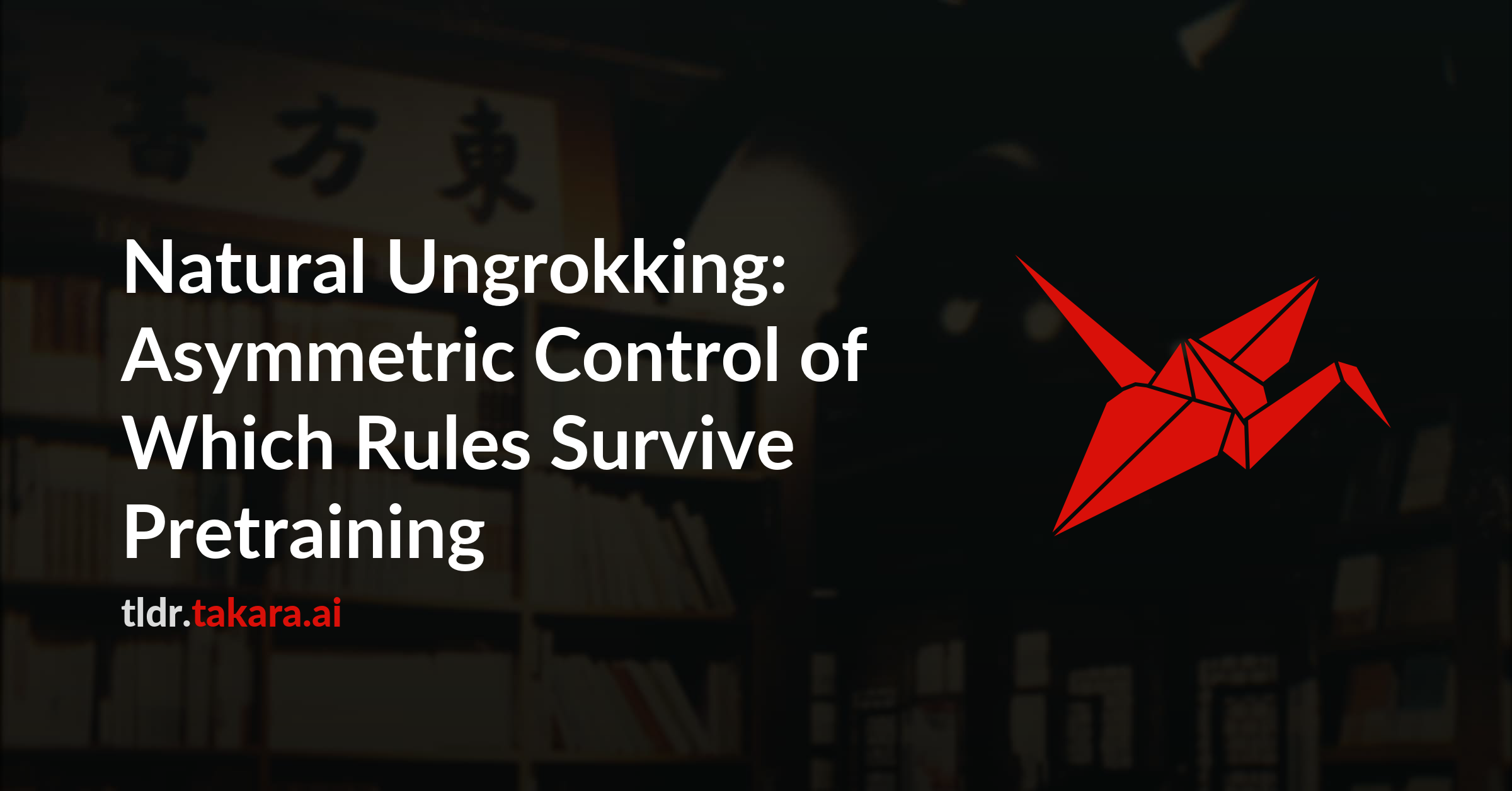 Natural Ungrokking: Asymmetric Control of Which Rules Survive Pretraining