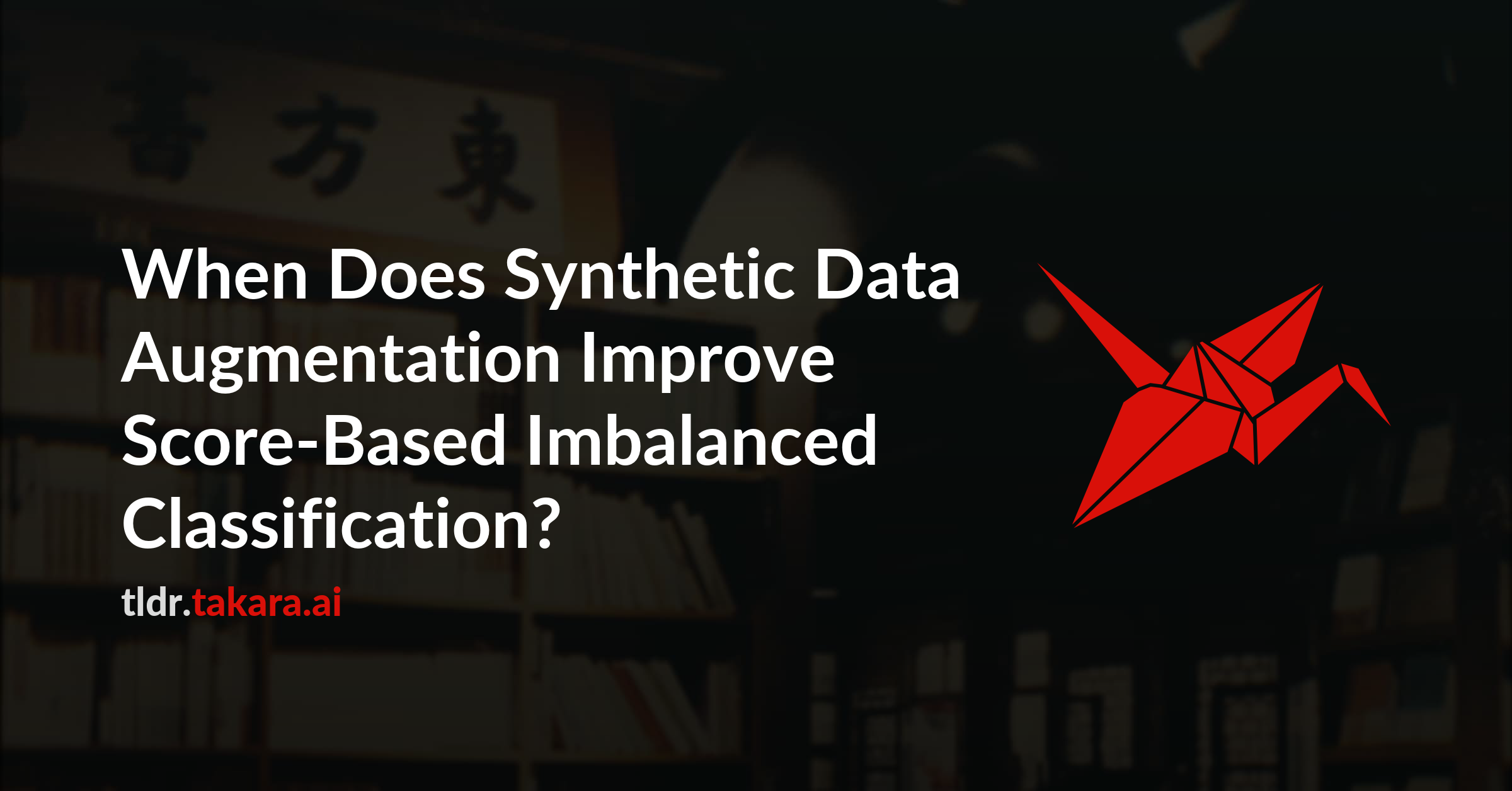 When Does Synthetic Data Augmentation Improve Score-Based Imbalanced Classification?