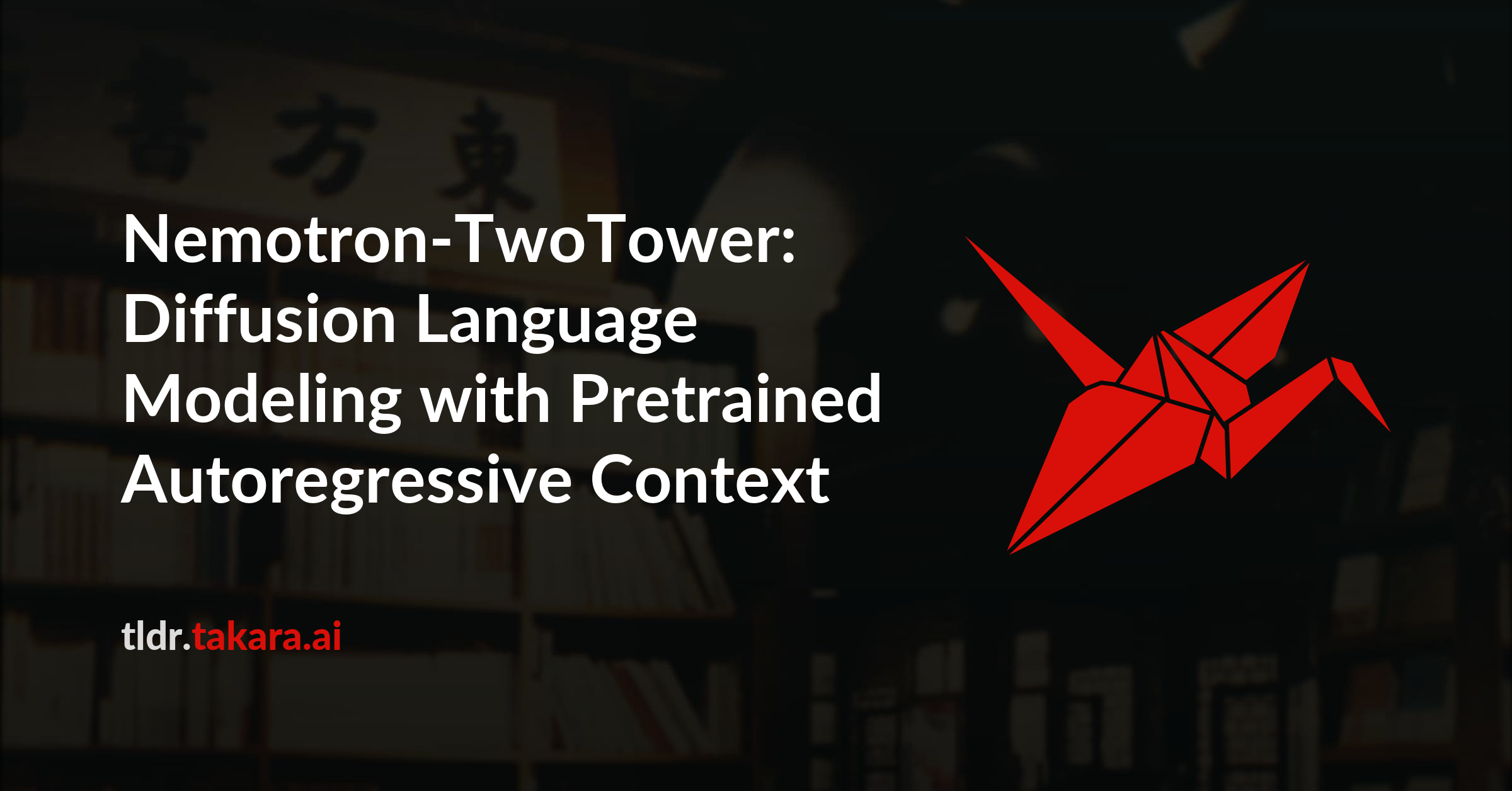 Nemotron-TwoTower: Diffusion Language Modeling with Pretrained Autoregressive Context