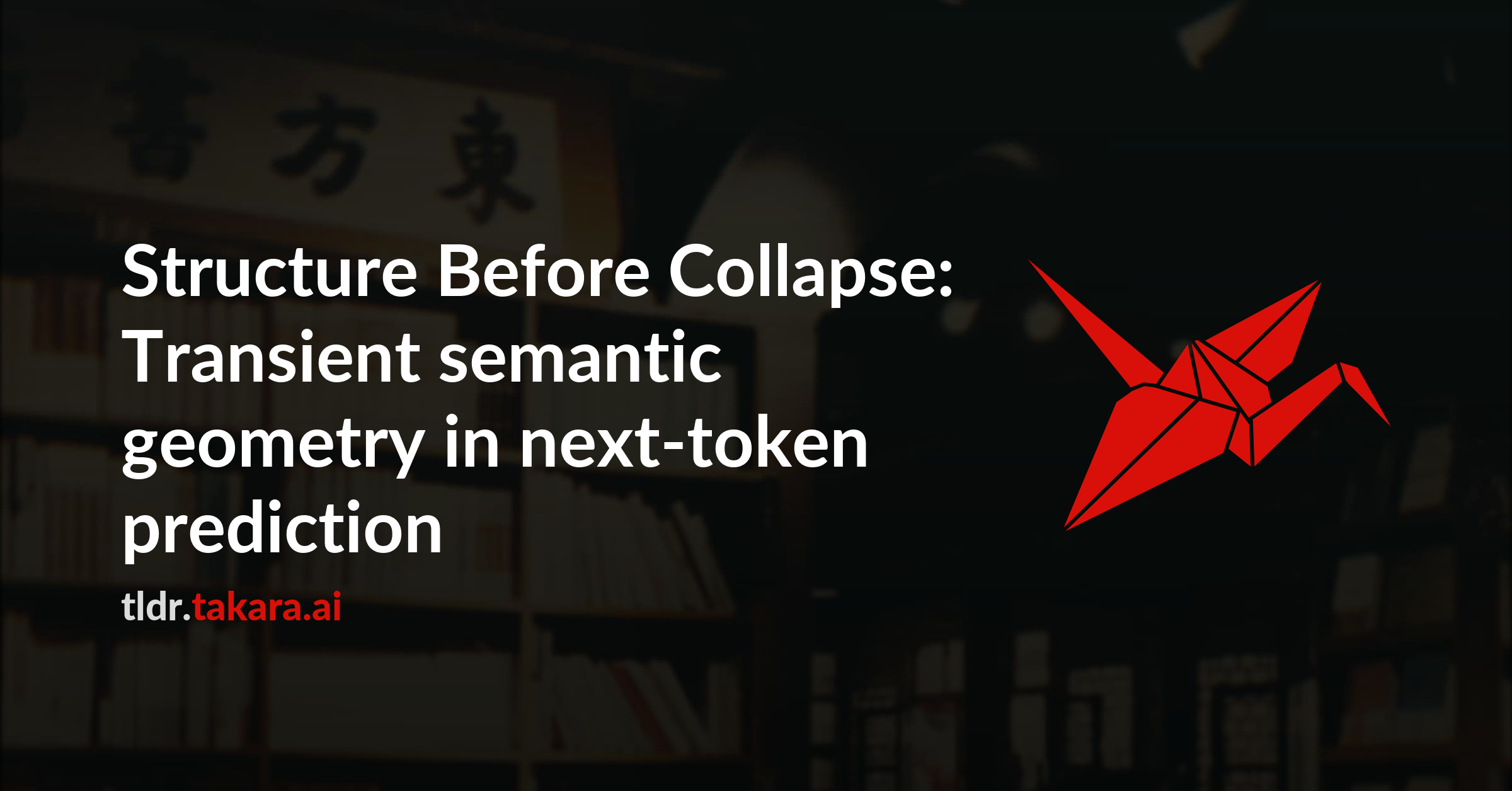Structure Before Collapse: Transient semantic geometry in next-token prediction