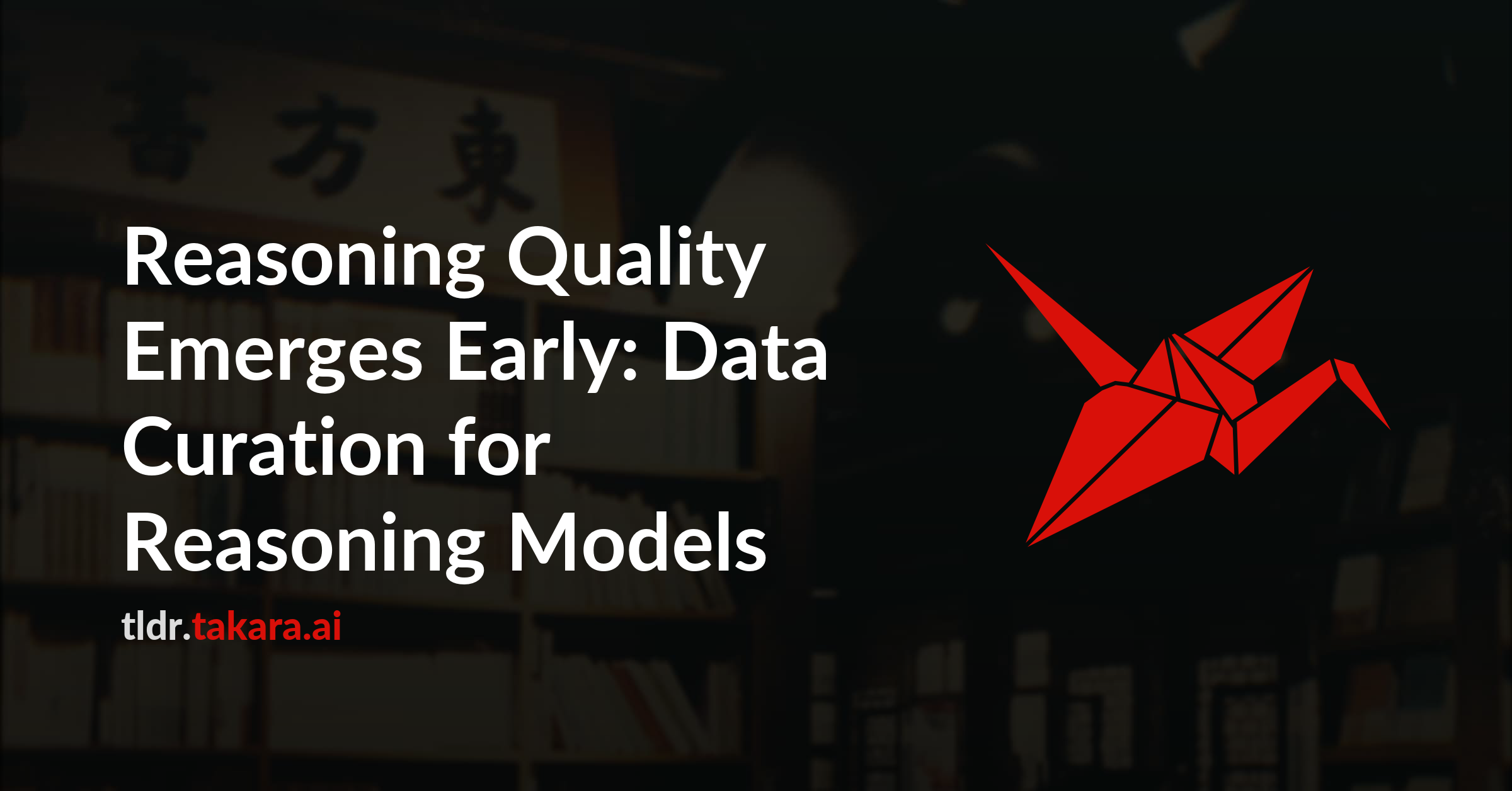 Reasoning Quality Emerges Early: Data Curation for Reasoning Models