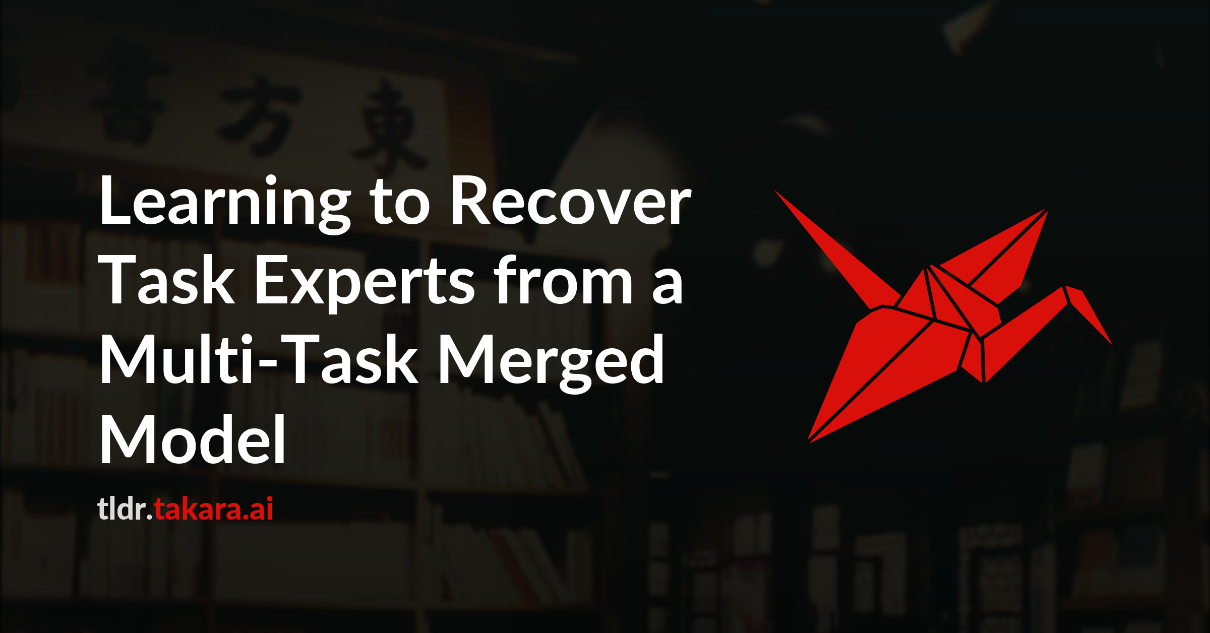 Learning to Recover Task Experts from a Multi-Task Merged Model