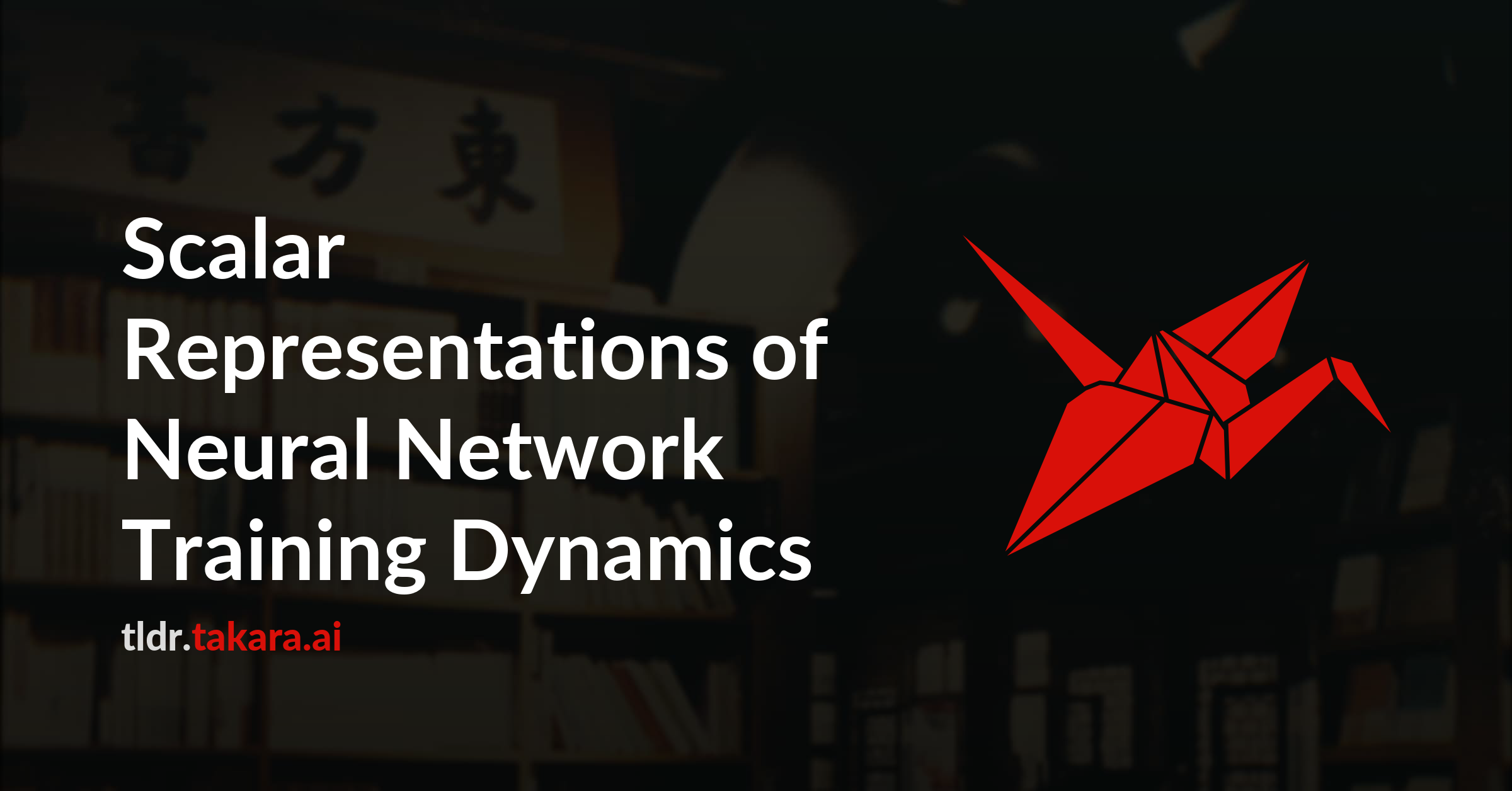 Scalar Representations of Neural Network Training Dynamics
