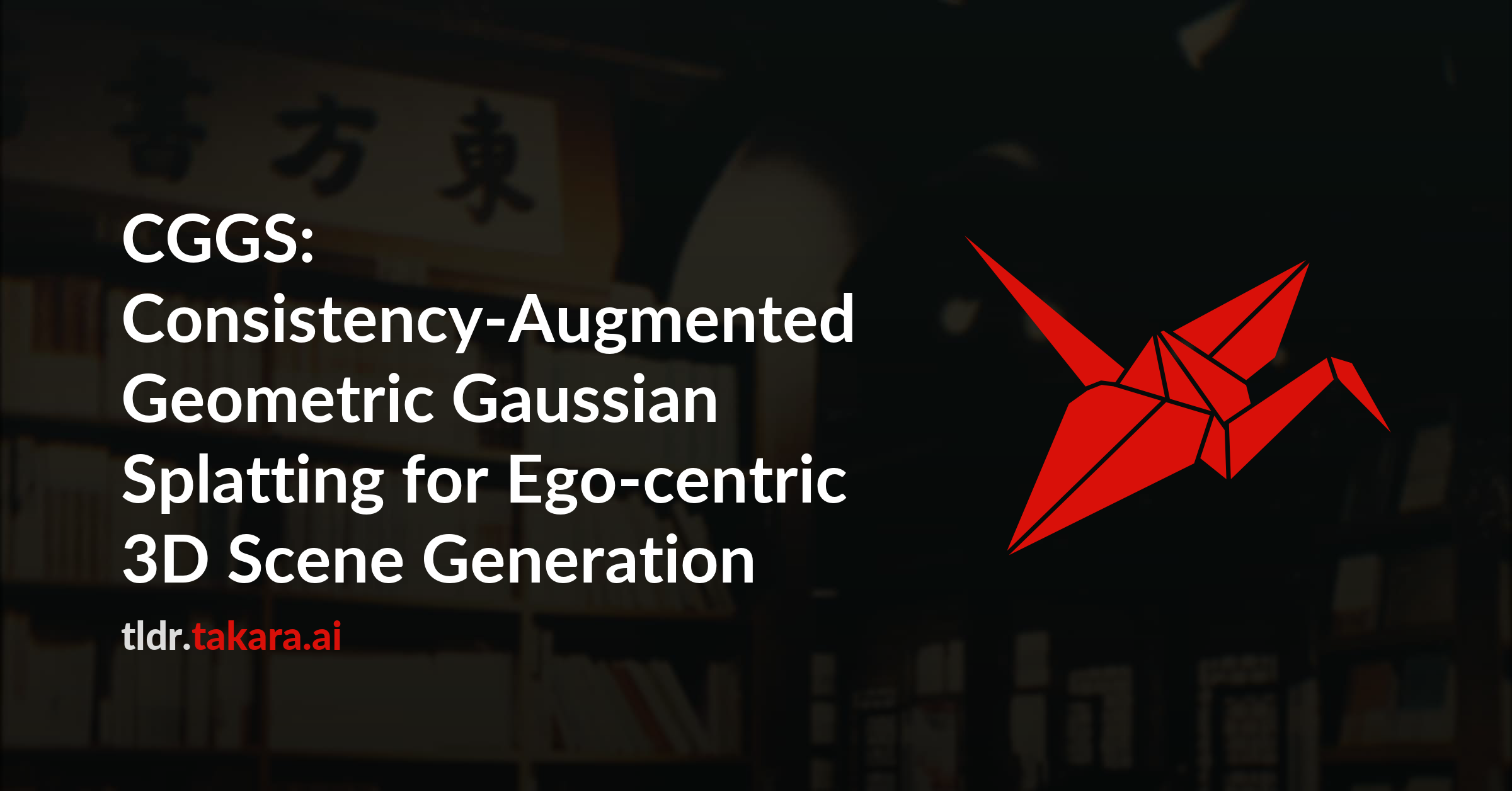 CGGS: Consistency-Augmented Geometric Gaussian Splatting for Ego-centric 3D Scene Generation