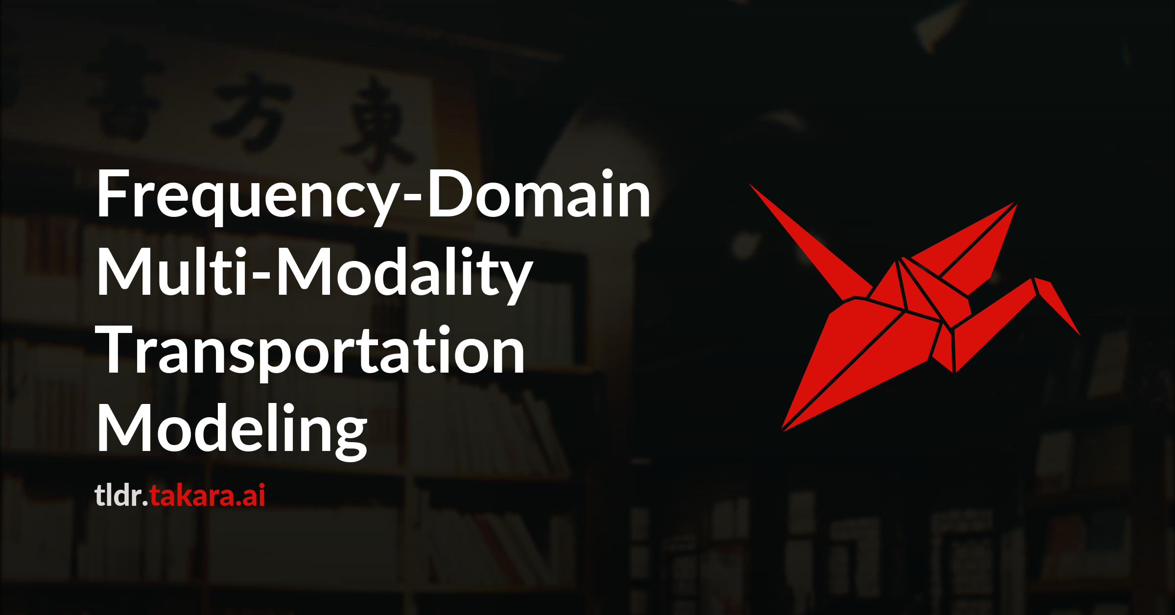 Frequency-Domain Multi-Modality Transportation Modeling