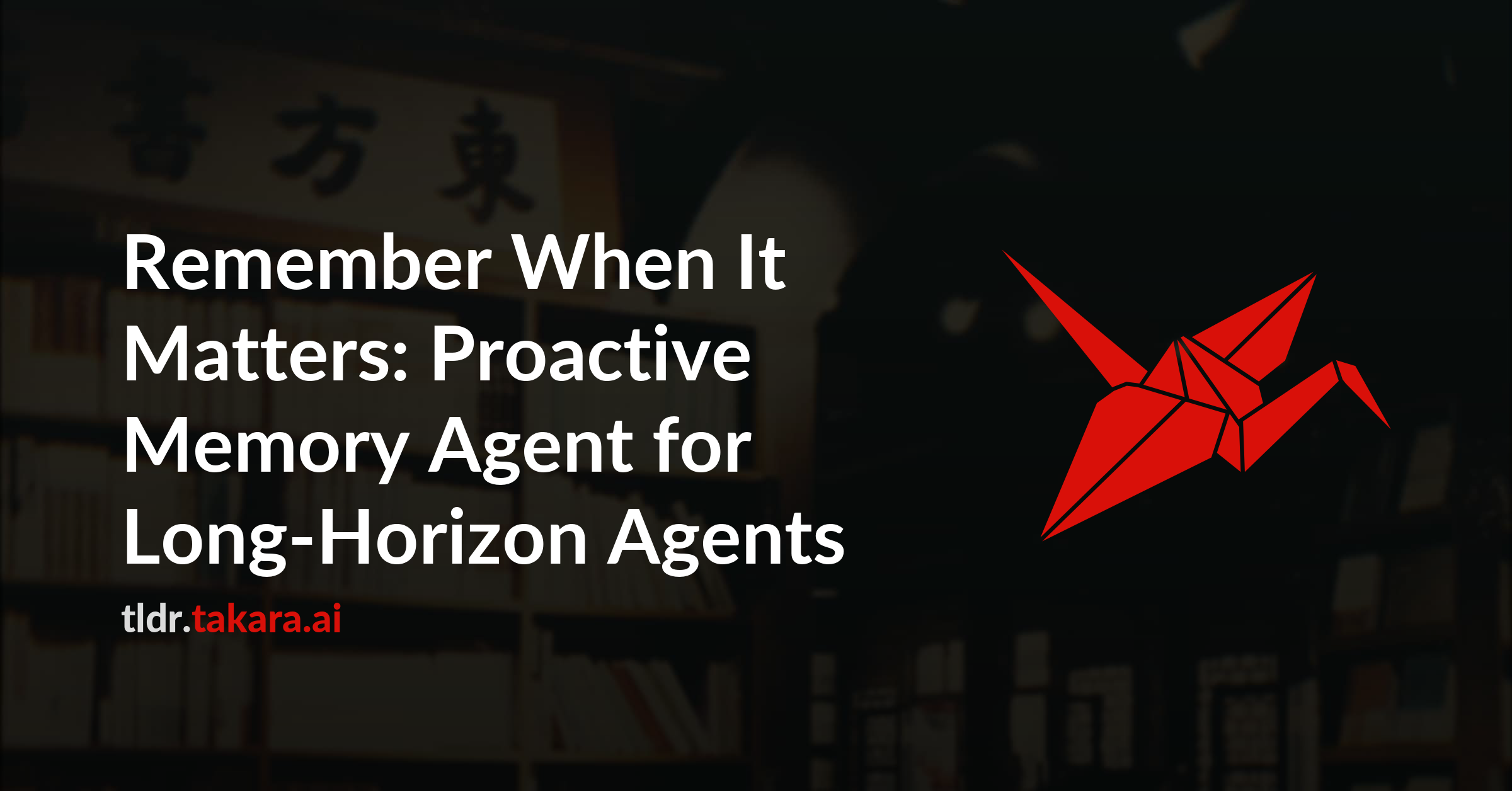 Remember When It Matters: Proactive Memory Agent for Long-Horizon Agents