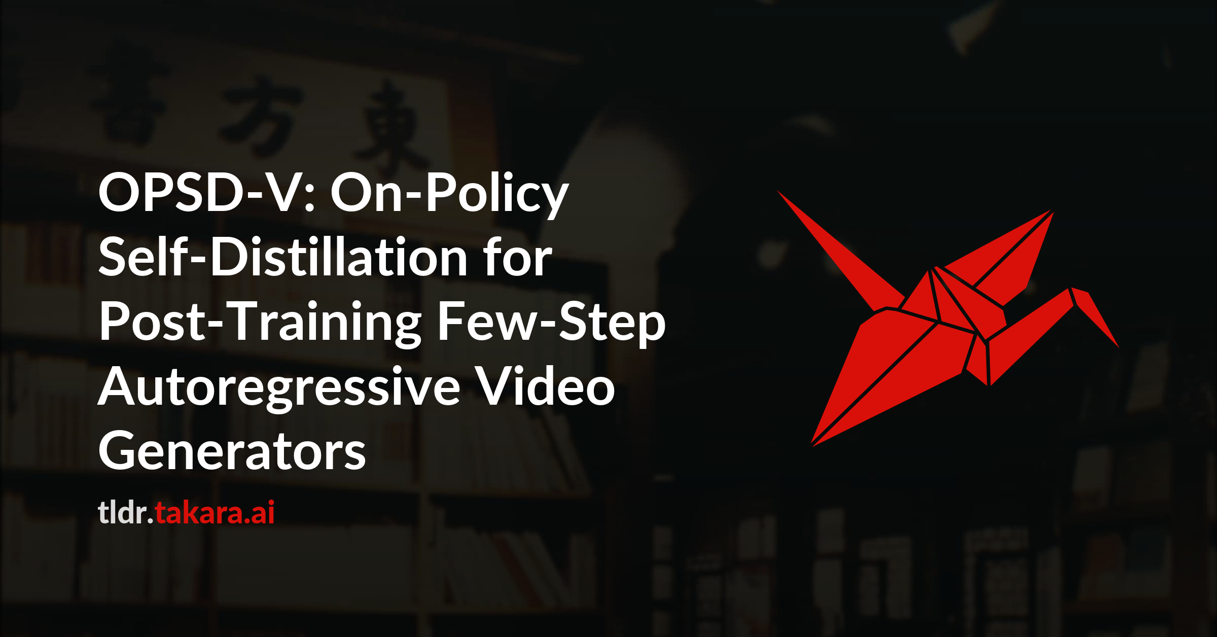 OPSD-V: On-Policy Self-Distillation for Post-Training Few-Step Autoregressive Video Generators