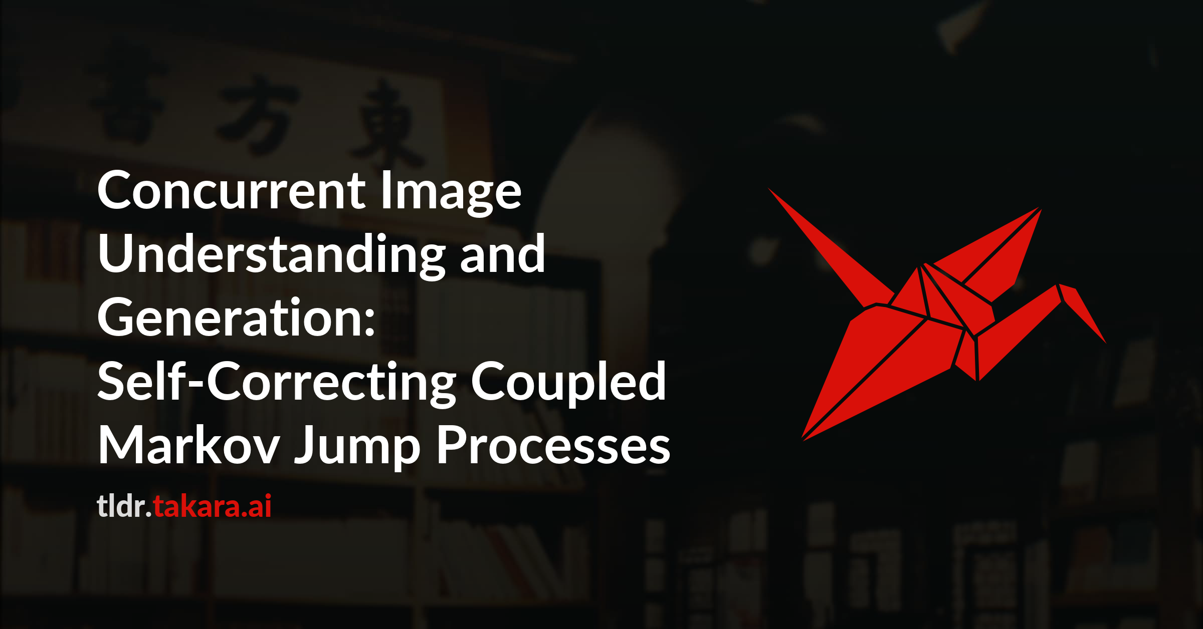 Concurrent Image Understanding and Generation: Self-Correcting Coupled Markov Jump Processes