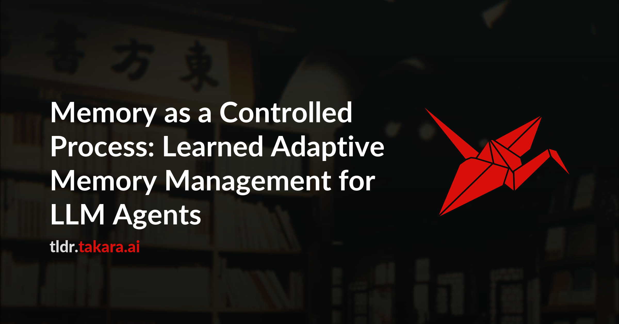 Memory as a Controlled Process: Learned Adaptive Memory Management for LLM Agents