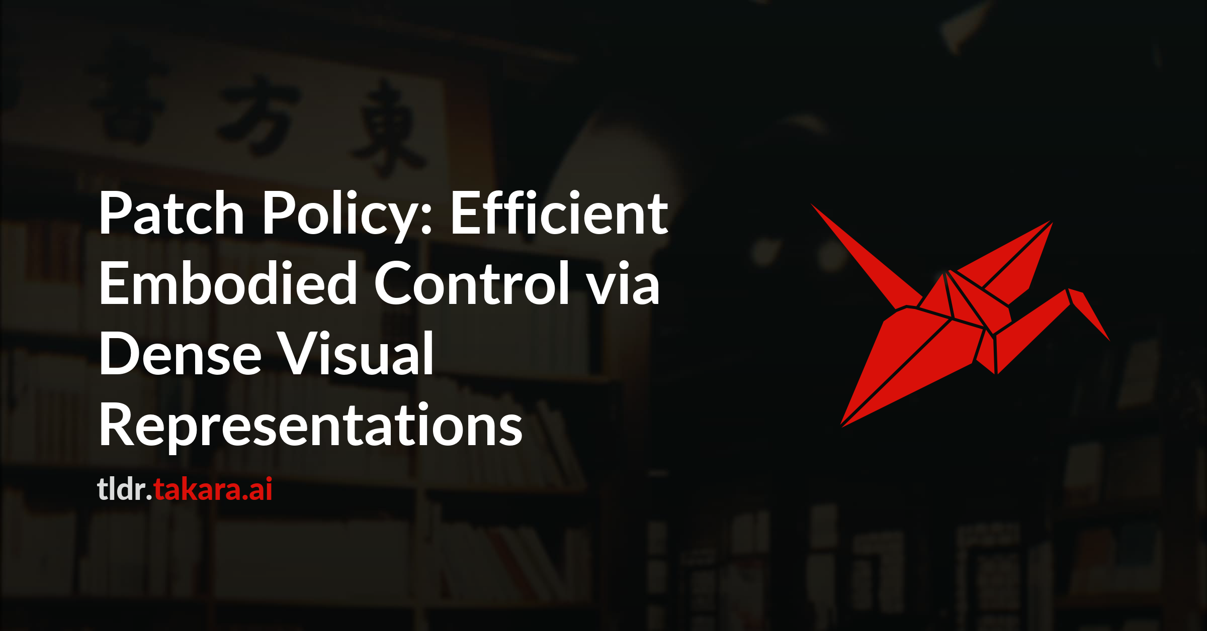 Patch Policy: Efficient Embodied Control via Dense Visual Representations