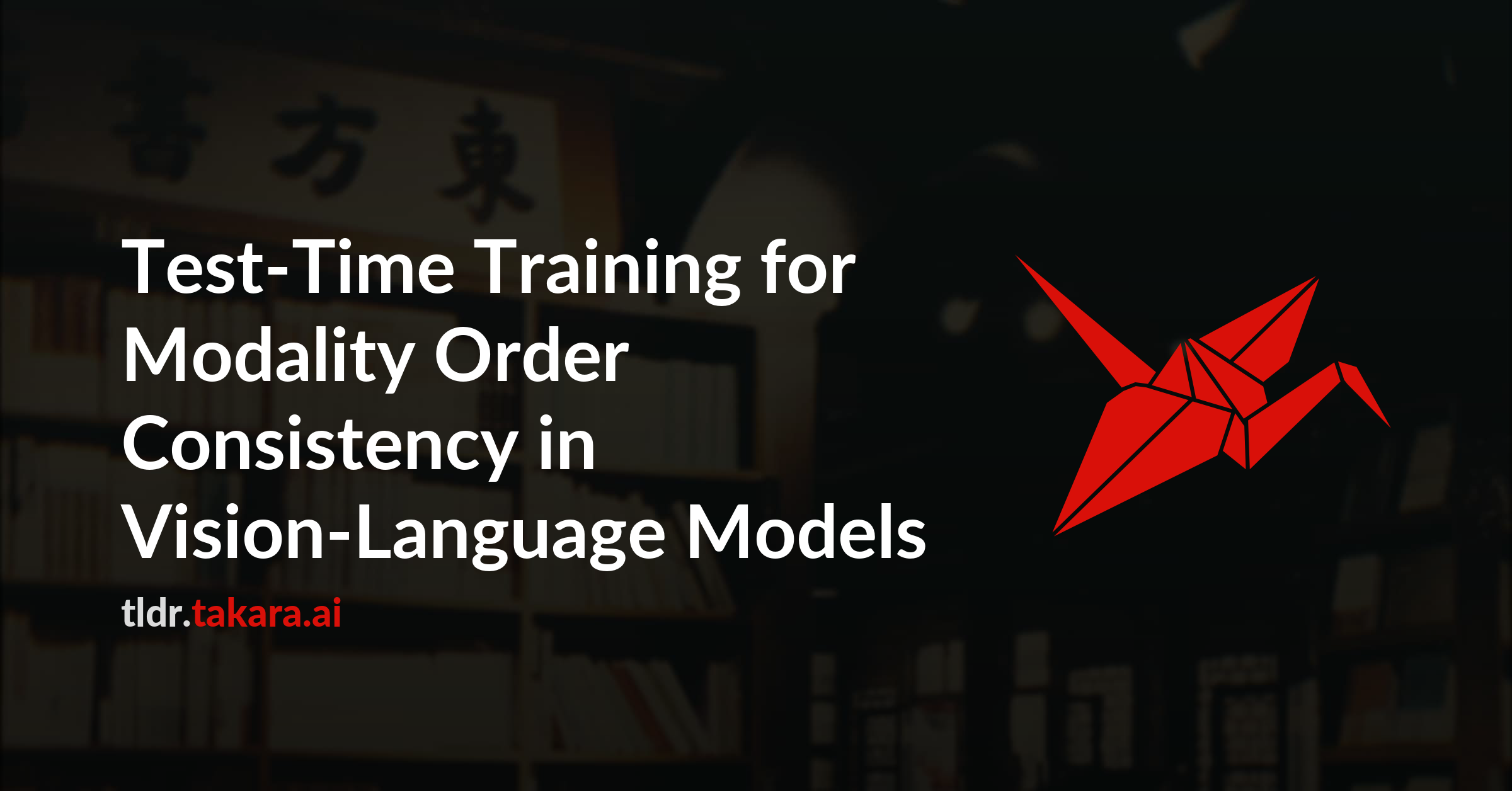 Test-Time Training for Modality Order Consistency in Vision-Language Models
