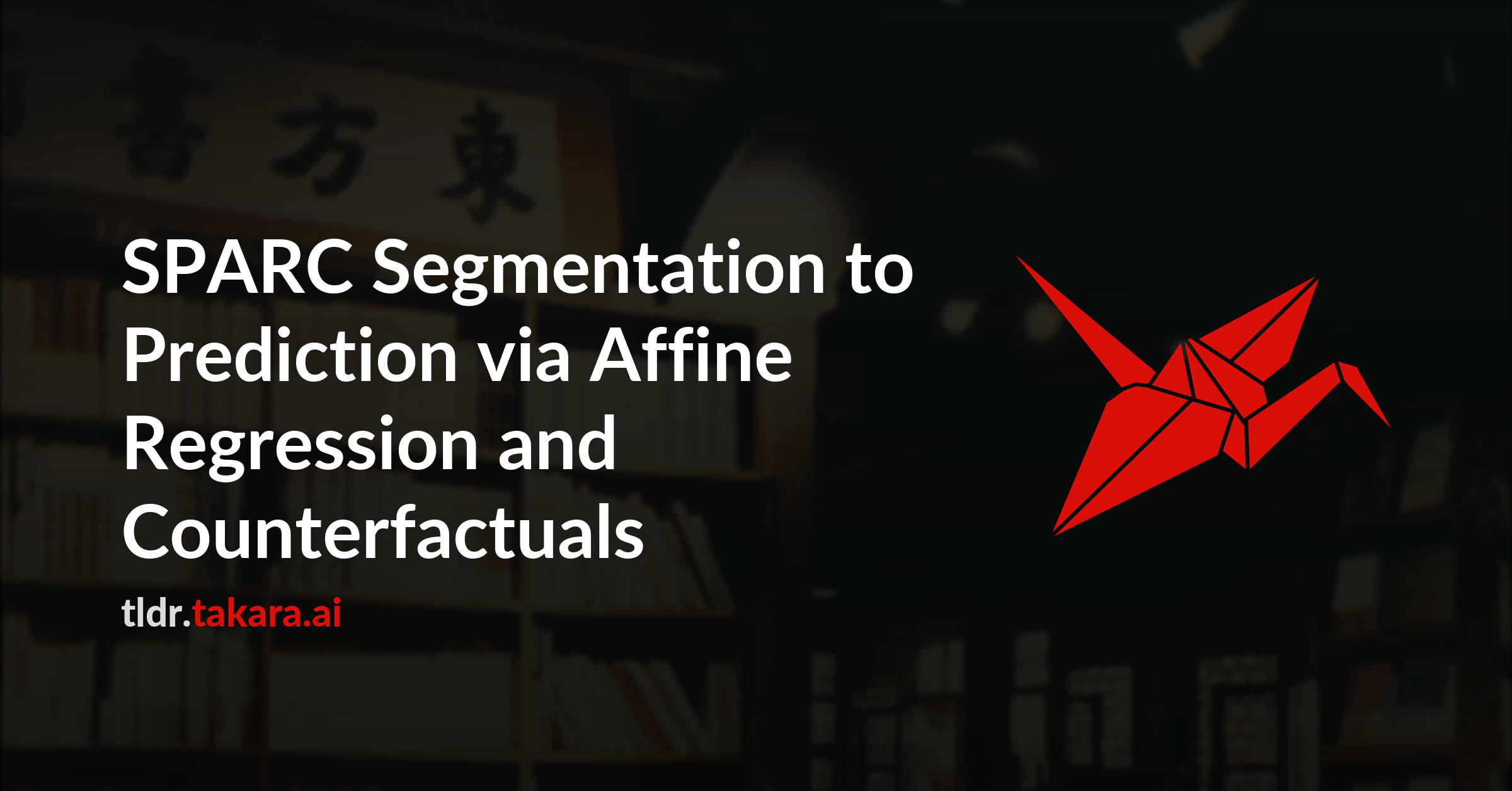 SPARC Segmentation to Prediction via Affine Regression and Counterfactuals