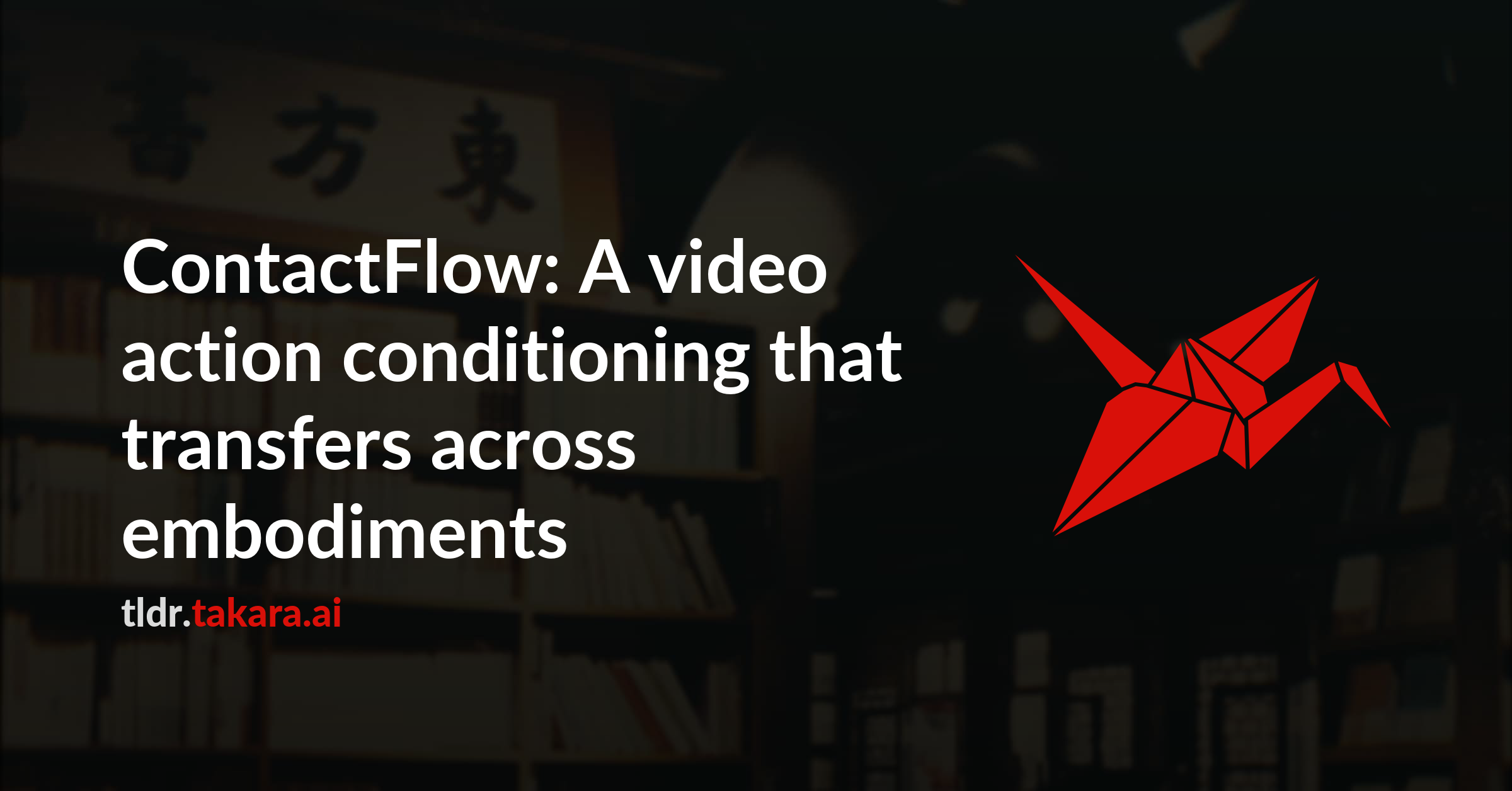 ContactFlow: A video action conditioning that transfers across embodiments