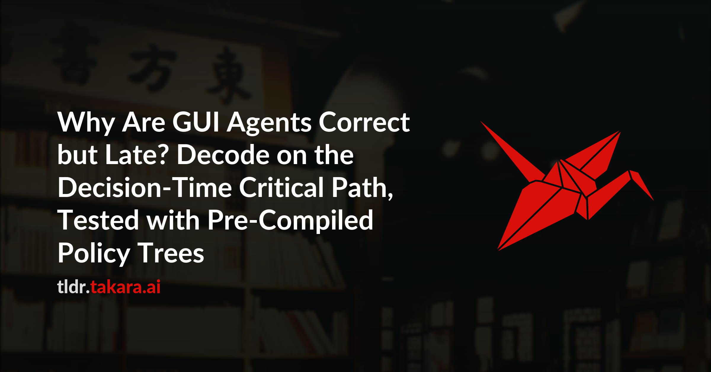 Why Are GUI Agents Correct but Late? Decode on the Decision-Time Critical Path, Tested with Pre-Compiled Policy Trees