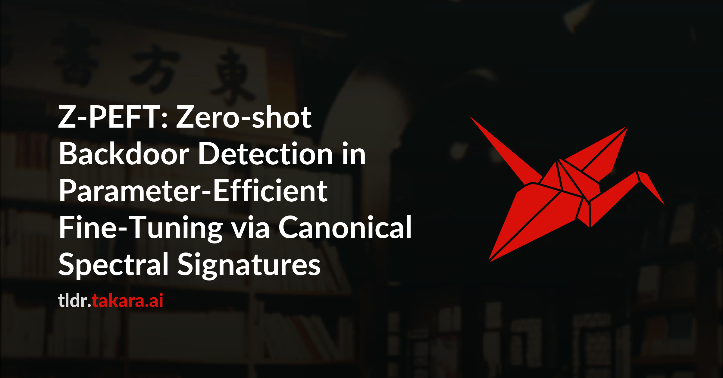 Z-PEFT: Zero-shot Backdoor Detection in Parameter-Efficient Fine-Tuning via Canonical Spectral Signatures