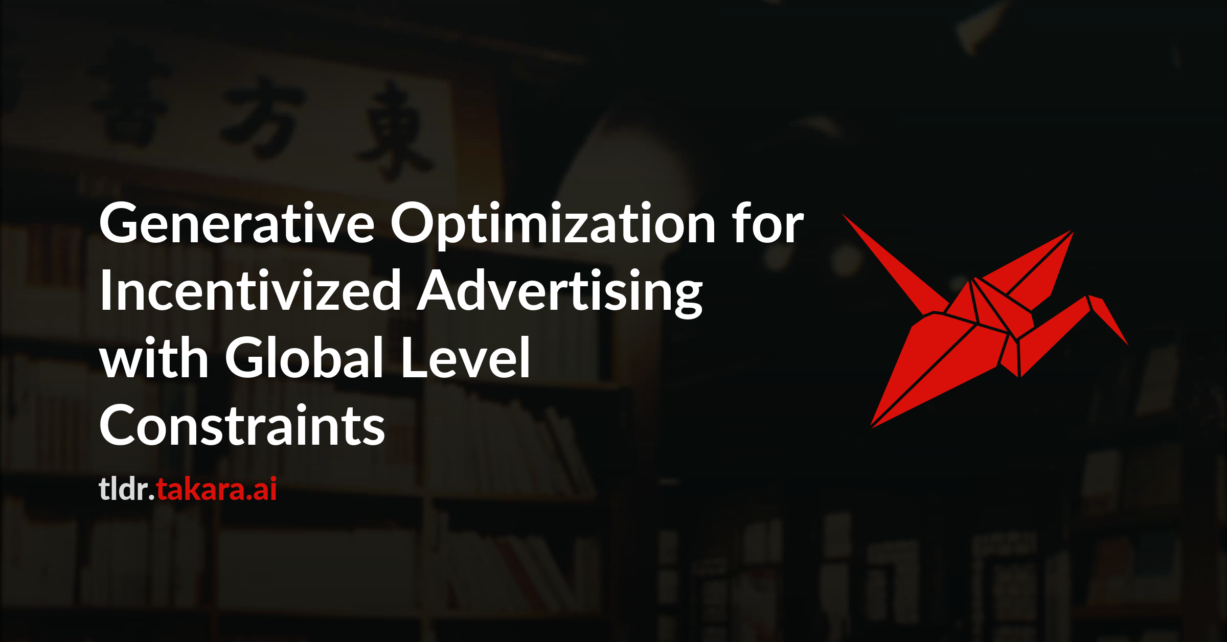 Generative Optimization for Incentivized Advertising with Global Level Constraints