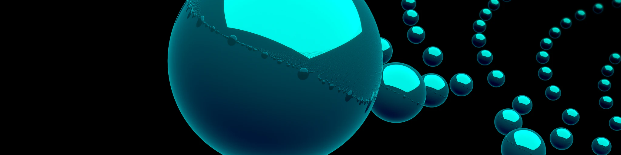 A bunch of balls that are in the air