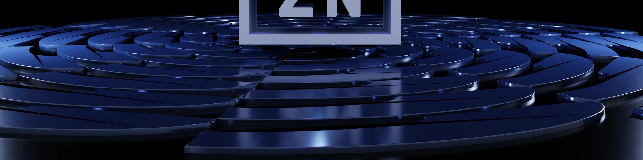a 3d rendering of a maze with the word da zn in the center