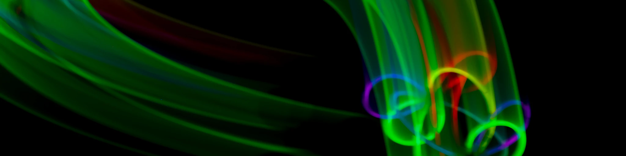 a colorful swirl of light
