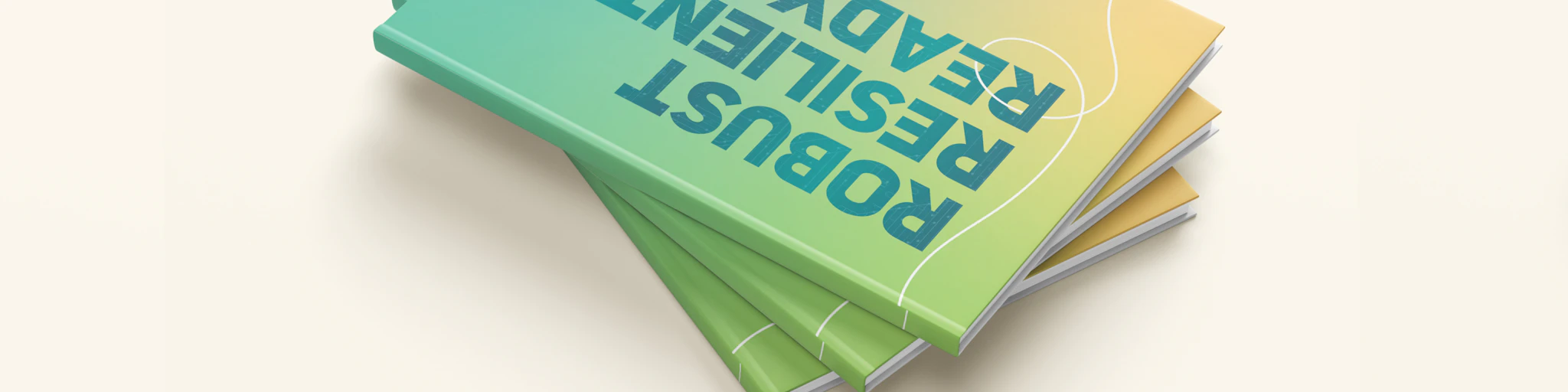 a stack of green and yellow business cards on top of each other